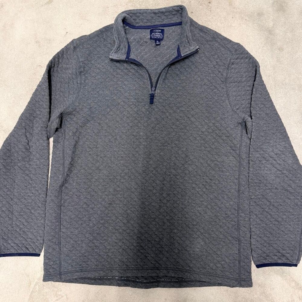 Jcrew Women's Grey and Blue Sweatshirt